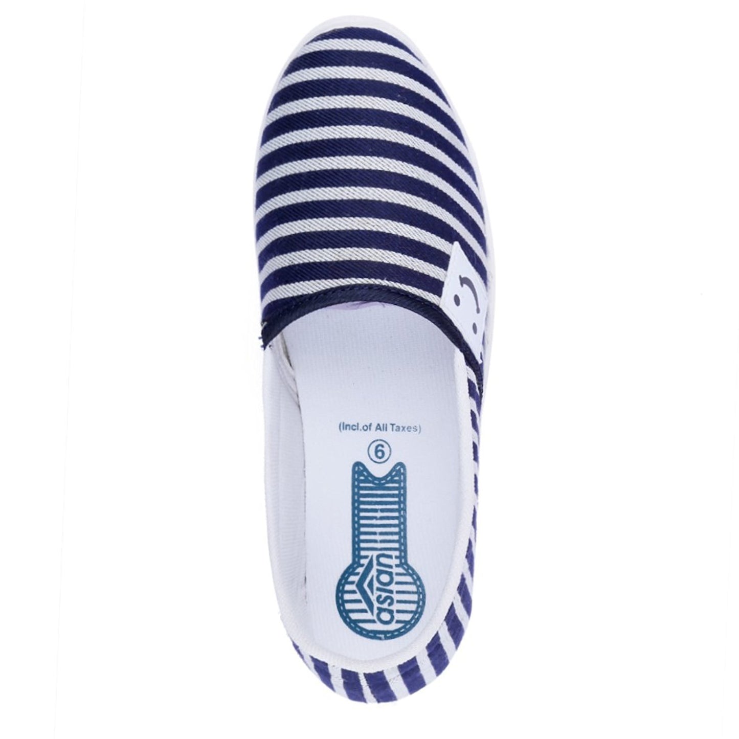 Asian shoes Amy-91 Blue White Women Casual Shoes